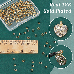 200 шт. латунные разрезные кольца FIND-UN0016-25A