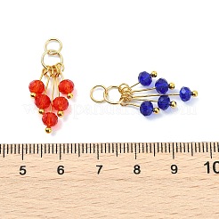 8pcs 8 Farben Glasanhänger&nbsp;PALLOY-JF05294