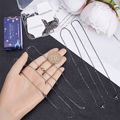 20 шт. набор из цепочек с плоским кабелем из нержавеющей стали 304 NJEW-SC0001-28