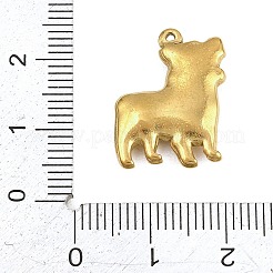 304ステンレスペンダント  ゴールドカラー  ウェルシュ・コーギーの魅力  20.5x15x3.5mm  穴：0.8mm&nbsp;STAS-K328-01G-G