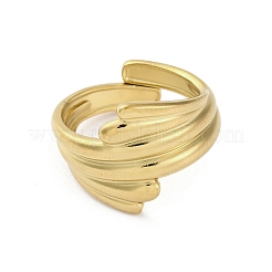 Anillos de puño abiertos de acero inoxidable 304 para mujer&nbsp;RJEW-K258-10G