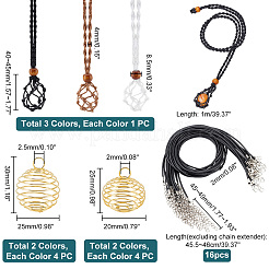 Kit de fabrication de colliers à pendentif cage DIY&nbsp;DIY-PH0013-80