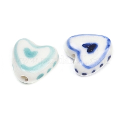 Perles en porcelaine rose de famille manuelles&nbsp;PORC-T136-02M