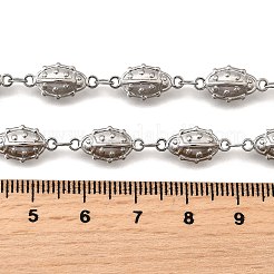 Ожерелья из нержавеющей стали 304 с цепочкой в виде божьей коровки для женщин и мужчин NJEW-K249-21B-P