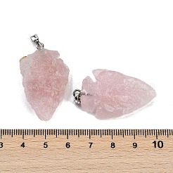 Rohe raue natürliche Rosenquarz-Anhänger&nbsp;G-G162-01P-01