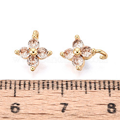Pendentifs avec zircon cubiques à micro-pavés en laiton&nbsp;KK-D356-07I-G