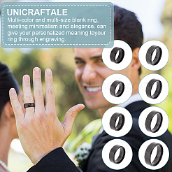 16 шт. набор из двух простых колец из нержавеющей стали для женщин RJEW-UN0002-58
