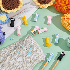 Силиконовые протекторы для спиц в мультяшном стиле с изображением кошачьей лапки AJEW-BC0006-94