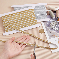 2 шт. 2-цветная плоская блестящая полиэстеровая эластичная лента OCOR-MA0001-18