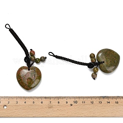 Herz natürliche unakite Anhängerdekorationen&nbsp;G-K353-07A