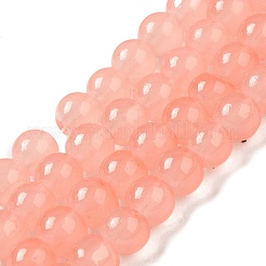 Hilos de cuentas redondas de vidrio imitación jade con pintura para hornear&nbsp;DGLA-Q021-8mm-03