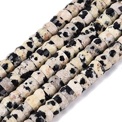 Natur Dalmatiner Jaspis Perlen Stränge&nbsp;G-Q606-46A-01