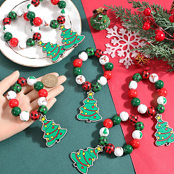 Serviettenringe aus Christbaumperlen aus Holz&nbsp;AJEW-SC00038
