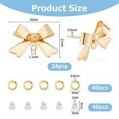 Фурнитура для сережек-гвоздиков из латуни и открытые соединительные кольца&nbsp;KK-HS0001-79