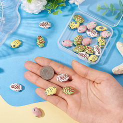 24шт 4 цвета фарфоровые бусины ручной работы&nbsp;PORC-TA0001-20