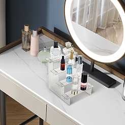 4-слойный прямоугольный акриловый органайзер для минифигурок ODIS-WH0038-38B