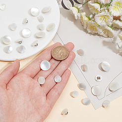 30 шт. 3 стиля пуговицы-ракушки с 1 отверстиями на ножке BUTT-WR0001-17B