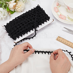 25 ярд полиэфирной эластичной ленты с петлями для пуговиц SRIB-WH0011-211B