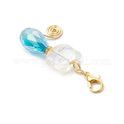 Подвесные украшения из гальванического стекла&nbsp;HJEW-JM03599-01