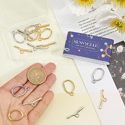 10 шт. 2-цветное ионное покрытие (IP) застежки-тоглы из нержавеющей стали 304&nbsp;STAS-SC0010-68A