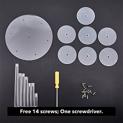 7-ярусный круглый акриловый органайзер для минифигурок с подставками для дисплея&nbsp;ODIS-WH0002-56A