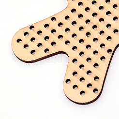 Grands pendentifs en bois découpés au laser sur le thème de Noël&nbsp;WOOD-WH0015-06