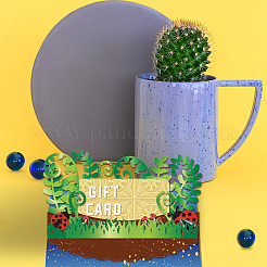 Поздравительная открытка из углеродистой стали DIY-WH0309-1897