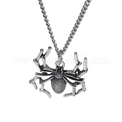 Colliers avec pendentif en alliage de style gothique araignée d'Halloween pour hommes&nbsp;FS-WG396AF-02
