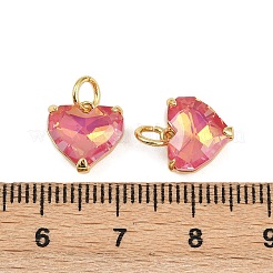 Pendentifs avec zircon cubiques à micro-pavés en laiton&nbsp;KK-B150-27G-02