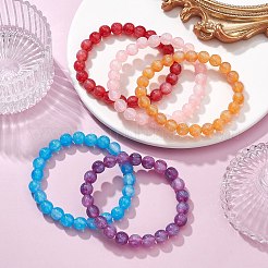 Браслет из смолы с имитацией кошачьего глаза&nbsp;BJEW-JB09568