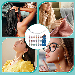 Наборы счетчиков цепочек для вязания рядов и маркеров для запирания петель HJEW-AB00537