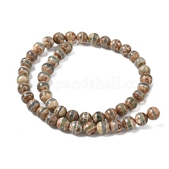 Натуральный тибетский полосатый узор бусины из агата дзи G-F354-13