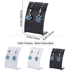 6 шт. 3-цветный полипропиленовый держатель для ожерелий с наклонной спинкой NDIS-DR0001-01