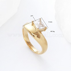 Anillos de dedo de vidrio de acero inoxidable 304&nbsp;MD8256-1