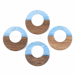 Pendentifs en bois de résine et de noyer&nbsp;RESI-S389-036A