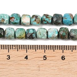 Хубэй природных бирюзовый бисер нитей&nbsp;G-B175-C03-6x6mm