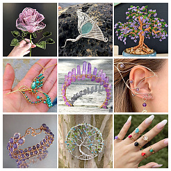 4 рулон двухцветной медной ювелирной проволоки&nbsp;CWIR-TA0001-06