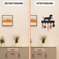 Настенные вешалки из дерева и железа HJEW-WH0055-002