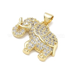 Pendentifs en laiton zircon cubique transparent&nbsp;KK-C257-04G
