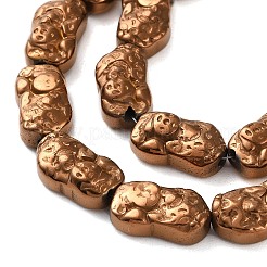 Fili di perline di ematite sintetica non magnetica elettrolitica&nbsp;G-F767-03F