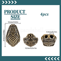 Cuentas de latón 4pcs&nbsp;KK-HY0004-65
