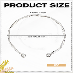 1 bracelet manchette ouvert en alliage&nbsp;BJEW-LP0004-09P