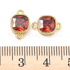 Латунные подвески-коннекторы с квадратными фианитами&nbsp;KK-P348-06G-07