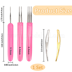 5 шт. 5 стиля крючков для дредлоков из нержавеющей стали/сплава TOOL-DJ0001-46