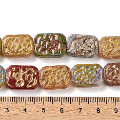 Bemalte Lackierte Glasperlen stränge&nbsp;FIND-H023-08