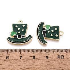 Подвески из сплава с эмалью ко дню святого патрика&nbsp;ENAM-T024-35A-G