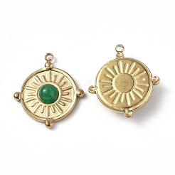 Подвески из натурального малайзийского нефрита с вакуумным покрытием pvd 201 из нержавеющей стали STAS-C064-VC887