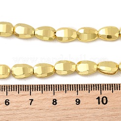 Стеклянные бусины с гальваническим покрытием  EGLA-F166-12G