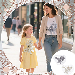 2 шт. 2-цветные заплатки из химического волокна с вышивкой из кристаллов и страз&nbsp;PATC-FG0003-60A