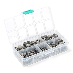 340 pz 4 perline di pietra di seta nera naturale/netstone&nbsp;G-LS0001-38